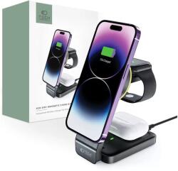Tech-Protect QI15W-A28 3in1 MagSafe QI vezeték nélküli töltőállomás fekete