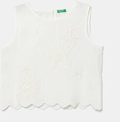 Benetton gyerek blúz pamutból fehér, sima, 5Q2LCH00E - fehér 140