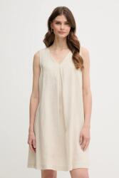 Benetton vászon ruha - bézs L - answear - 18 790 Ft