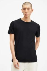 AllSaints pamut póló FIGURE sima, M025JB - fekete L