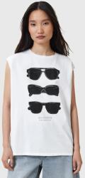 AllSaints blúz pamutból SUNNIES - fehér XS