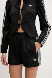 adidas Originals rövidnadrág Shorts fekete, nyomott mintás, magas derekú, KC0680 - fekete XS