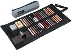 CRETACOLOR Pencil Wrap Set rajzkészlet feltekerhető vászon tartóban - Professional, 24 db-os