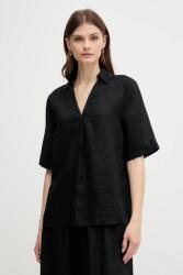 Benetton vászon felső fekete, sima, 5BMLDQ0B6 - fekete M