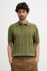 United Colors of Benetton póló vászonkeverékből zöld, sima, 115GK301G - zöld S