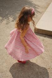 Konges Sløjd ruha VIVIAN STRAP DRESS GOTS rózsaszín, mini, harang alakú, KS103061 - rózsaszín 86