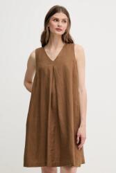 Benetton vászon ruha - barna S - answear - 26 990 Ft