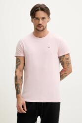 Tommy Jeans pamut póló rózsaszín, férfi, sima, DM0DM04411 - rózsaszín L