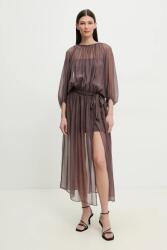 Isabelle Blanche selyem ruha barna, maxi, harang alakú, IS25SS-A033-T024 - barna M