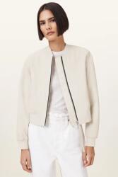 AllSaints bőrdzseki ORTEN BOMBER JACKET fekete, átmeneti, W072LB - fehér 34