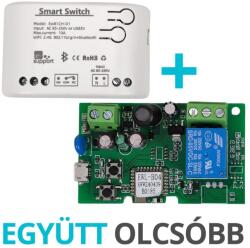 SmartWise 85V-250V AC egy áramkörös, Wi-Fi+Bluetooth NO/NC okosrelé