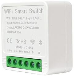 SmartWise Mini BT (Wi-Fi + Bluetooth) okosrelé (16A), kapcsolóbemenettel