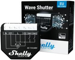 Shelly Qubino Wave Shutter, Z-Wave protokoll kompatibilis okosvezérlés motoros redőnyökhöz, zsaluziákhoz, árnyékolókhoz