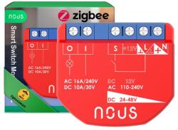 Nous B1Z okos Tuya Zigbee mini kapcsolórelé modul, kapcsolóbemenettel, 1 áramkörös