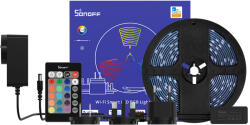 SONOFF L2-5M beltéri/kültéri RGB LED készlet (5 méter LED-szalag, WiFi/Bluetooth okosvezérlés, tápegység)