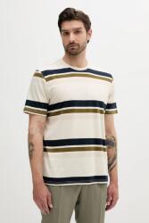 Barbour pamut póló Golborne Stripe Relaxed Fit T-Shirt bézs, mintás, MTS1409 - bézs S