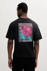 Alpha Industries pamut póló Aloha Flower T BP fekete, nyomott mintás, 156523 - fekete M