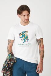 Medicine t-shirt fehér, nyomott mintás - fehér S - answear - 7 390 Ft