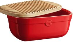 Emile henry (Франция) Кутия за хляб emile henry bread box с дъска - цвят червен (eh 8750-34)
