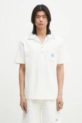 Drôle de Monsieur pamut póló Le Polo Pique Damier fehér, férfi, sima, G-PL144-CO162-OW - fehér XL