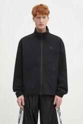 Adidas pamut melegítőfelső Essentials Seersucker Track Top fekete, sima, JD2458 - fekete L