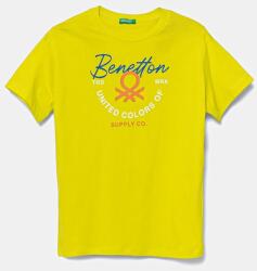 Benetton gyerek pamut póló zöld, nyomott mintás, 3I1XC10OO - zöld 168 - answear - 5 290 Ft