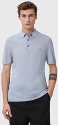 AllSaints gyapjú póló MODE sima, M086KB - kék M