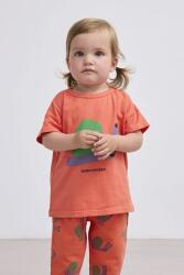 Bobo Choses baba pamut póló Funny Snail narancssárga, nyomott mintás, 125AB012 - narancssárga 92