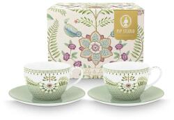 Pip Studio 2 személye csésze és csészealj készlet Lily&Lotus 280 ml zöld - zöld Univerzális méret