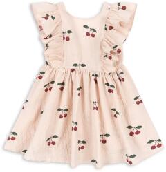 Konges Sløjd ruha ELIN DRESS GOTS bézs, mini, harang alakú, KS103169 - bézs 86