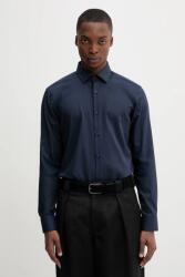HUGO BOSS pamut ing galléros, sötétkék, slim, 50539707 - sötétkék 39