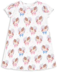 Konges Sløjd gyerek pamutruha MALLOU DRESS GOTS fehér, mini, egyenes, KS103245 - fehér 104