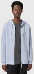 AllSaints pamut melegítőfelső BRACE szürke, sima, kapucnis, M032JB - kék L
