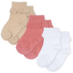 Konges Sløjd gyerek zokni 3 PACK FRILL SOCKS 3 pár bézs, KS103309 - bézs 19/21