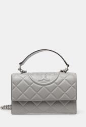Tory Burch bőr táska Fleming szürke, 164800-021 - szürke Univerzális méret