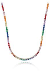 NASSIA Colier Tennis din argint 925 Rainbow ICE, 41cm (2207h15)