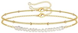 NASSIA Bratara Dubla Pearlify din Inox placat cu AUR 18K (87169)