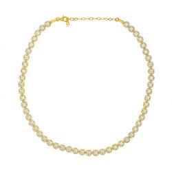 NASSIA Colier din argint 925 placat cu aur cu cristale Angel Collection (220923-02)