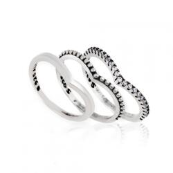 NASSIA Set 3 Inele din Argint 925 4.16g, M54 (020424-24b)