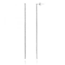 NASSIA Cercei Prestige Tennis din argint 925 3g, Argint Placat cu Aur Galben (160424-02b)