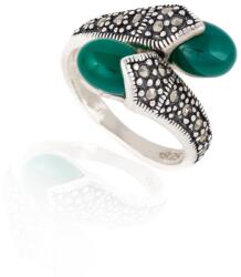 NASSIA Inel din argint 925 cu marcasite 5.30g, M49 (040923-11a)