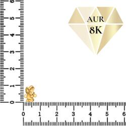 NASSIA Link din aur 8k - pentru bratara - ingeras se roaga (ENG-8K-27)