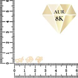 NASSIA Link din aur 8k - pentru bratara - initiale Nelson, J (ENG-8K-6j)