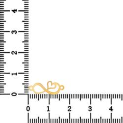 NASSIA Link din aur 14k - pentru bratara - infinit cu inimioara (280123-51)
