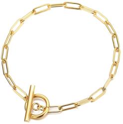NASSIA Bratara Impulse din Inox placata cu AUR 18K (87145)