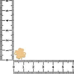 NASSIA Link Argint - pentru bratara - trifoi plin XL placat cu aur (ENG-AG-86)