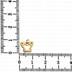 NASSIA Link din aur 14k - pentru colier - fluturas contur (110423-06)
