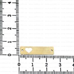 NASSIA Link din aur 14k - pentru bratara - placuta cu inima decupata (300123-32)
