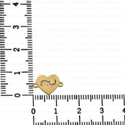 NASSIA Link din aur 14k - pentru bratara - inima cu infinit decupat (280123-25)