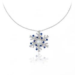 NASSIA Colier din argint 925 - Snow Flake - Perle de cultura (291123-75)